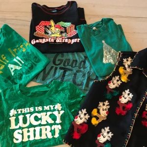 Bundle of Occasion T-shirts & Vintage Wool Vest.